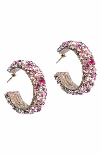 Adelpha Crystal Hoop Earrings