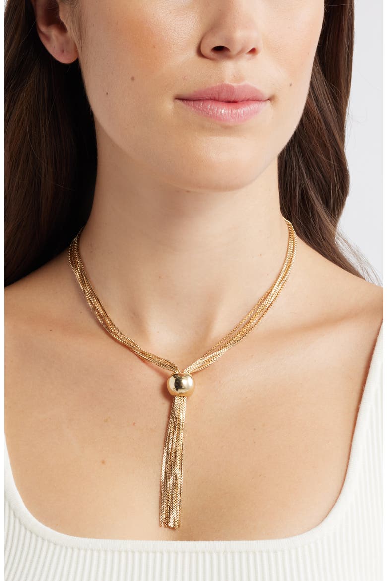 Mutichain Y-Necklace, Alternate, color, GOLD