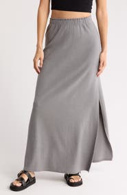 GO COUTURE Slit Maxi Skirt