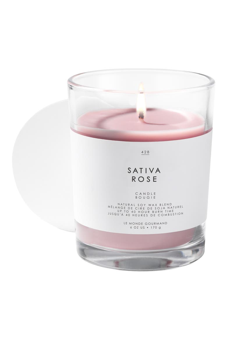 Sativa Rose Scented Candle, Alternate, color, NO COLOR