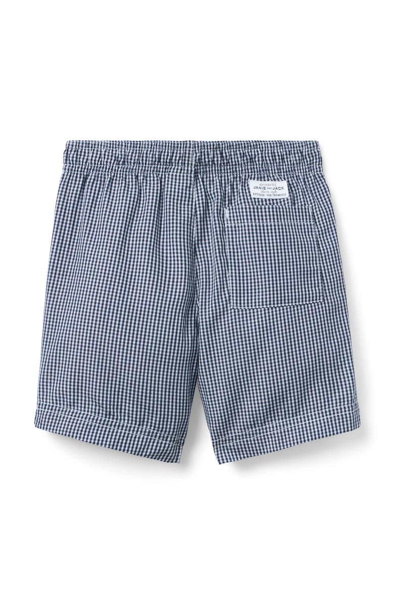 Janie and Jack The Adventure Gingham Short, Alternate, color, Blue