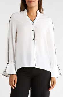 Piped High Neck Shirt