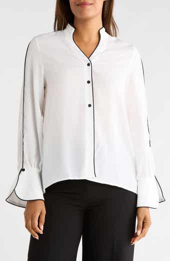 Piped High Neck Shirt