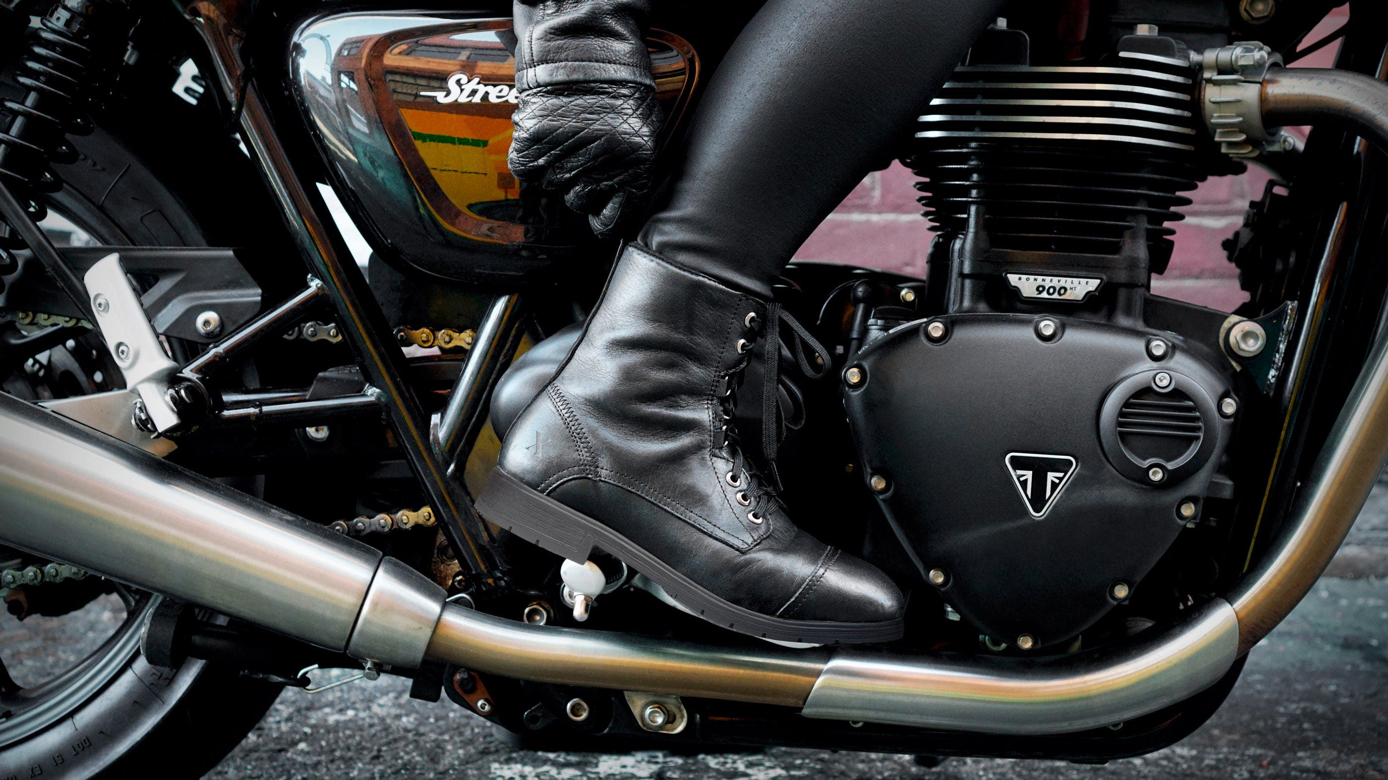 Xena Workwear Spice Steel Toe Lace Up Zip Safety Boot, Alternate, color, Black