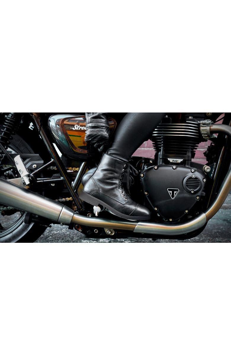 Xena Workwear Spice Steel Toe Lace Up Zip Safety Boot, Alternate, color, Black