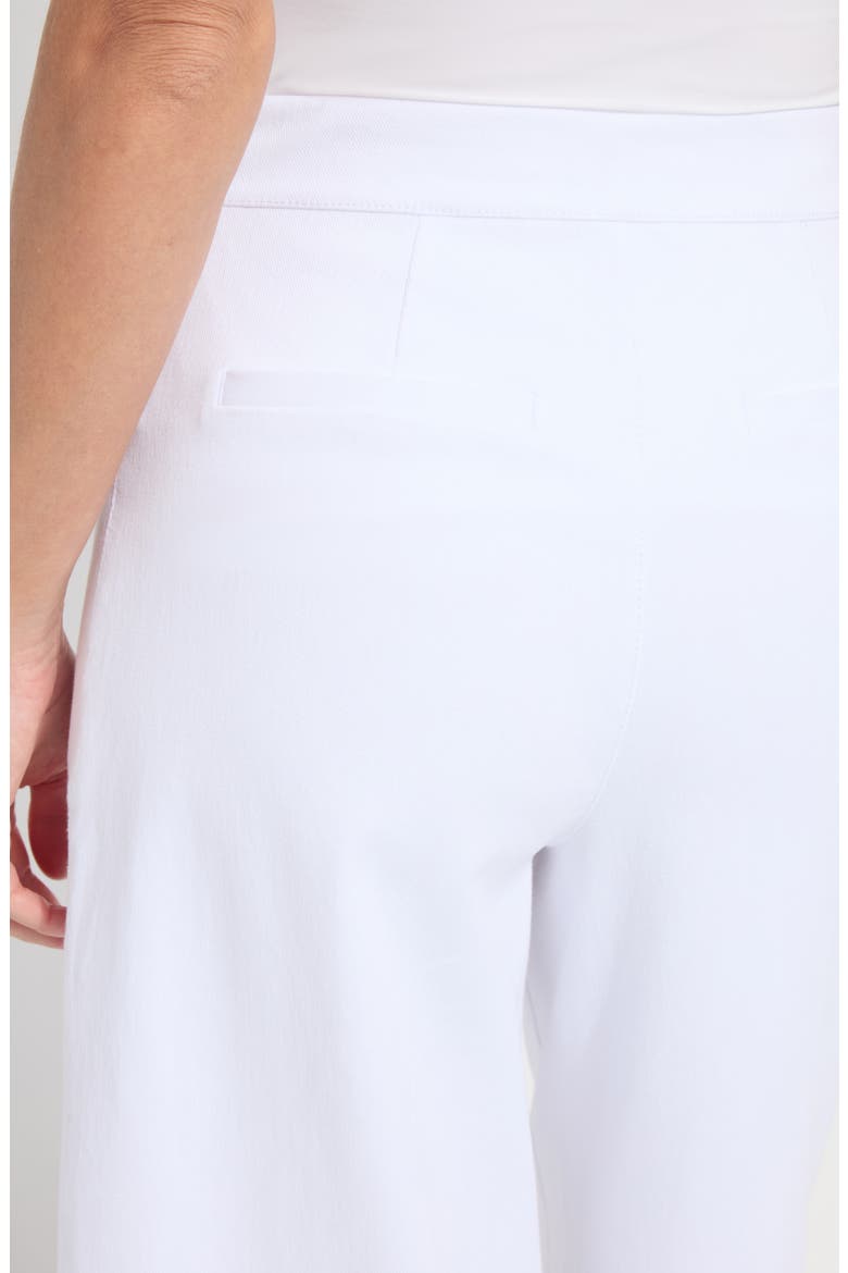 Dion Sailor Pull-On Crop Palazzo Knit Jeans, Alternate, color, WHITE