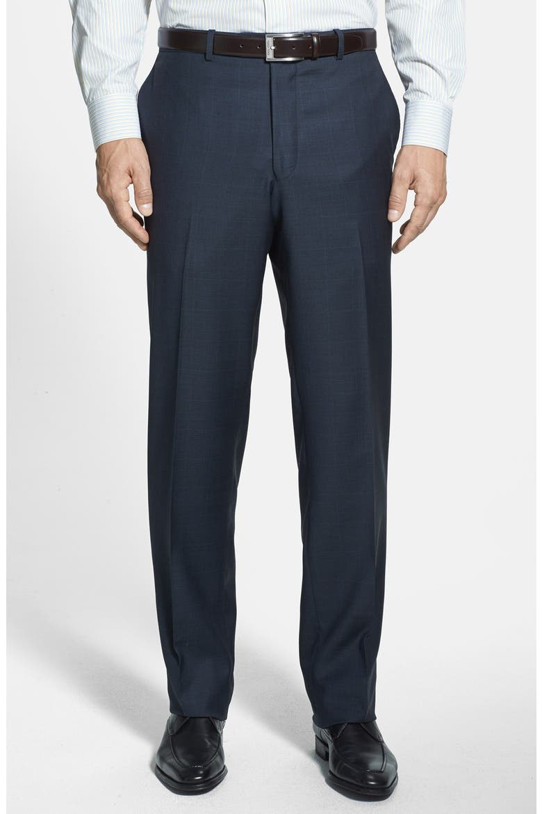 Classic Fit Navy Windowpane Suit, Alternate, color, NAVY