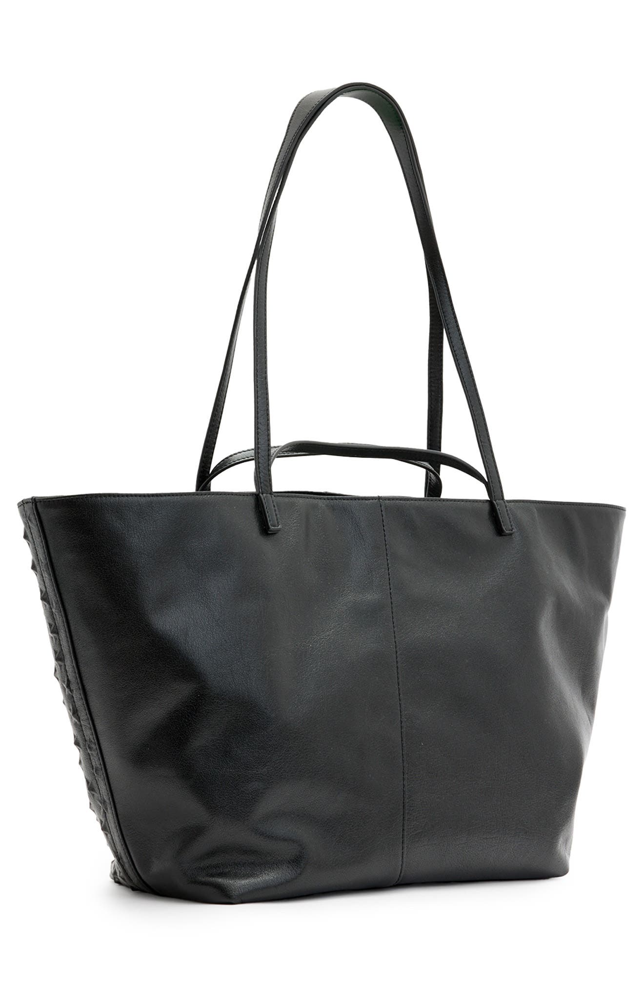 AllSaints Hannah Star Embossed Leather East/West Tote, Alternate, color, 