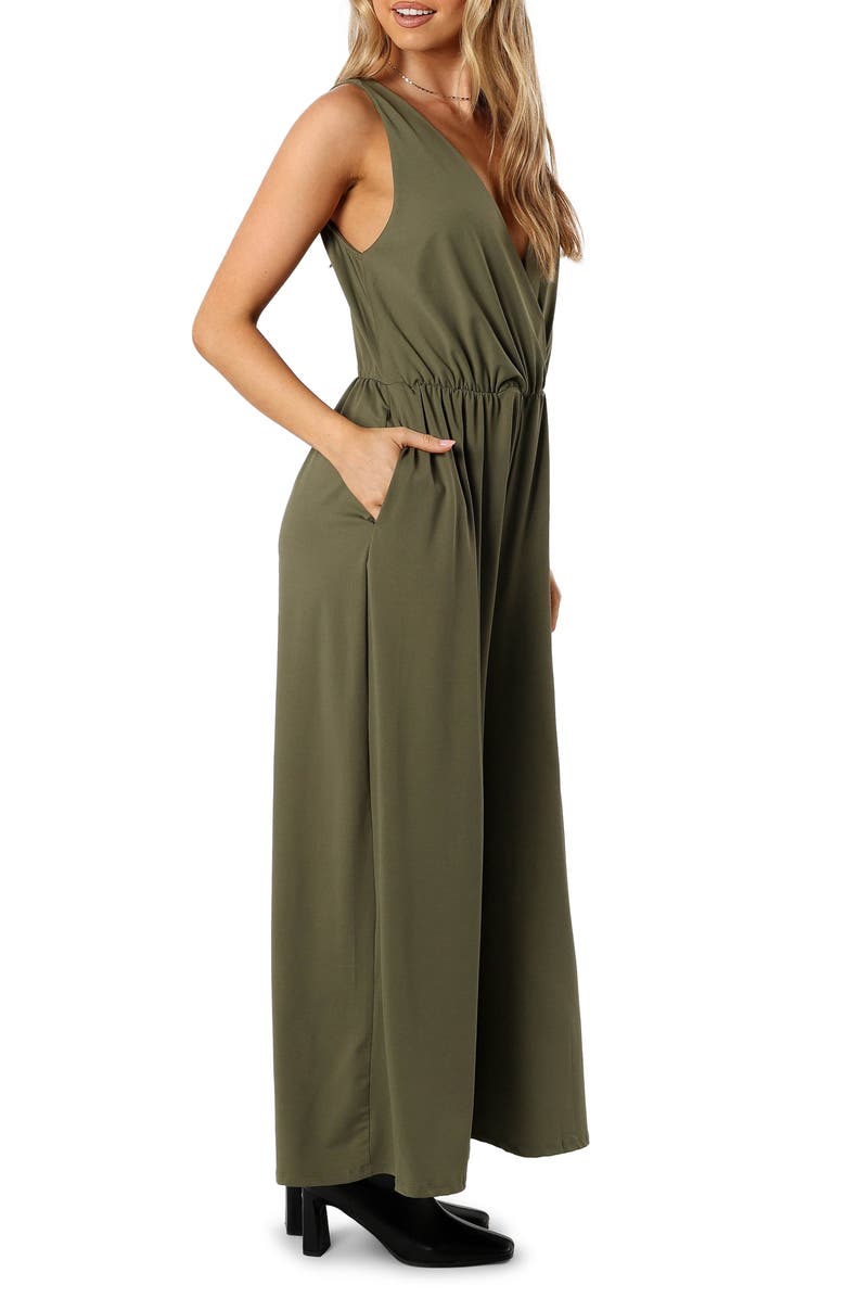 Petal & Pup Miya Wide Leg Jumpsuit, Alternate, color, Olive