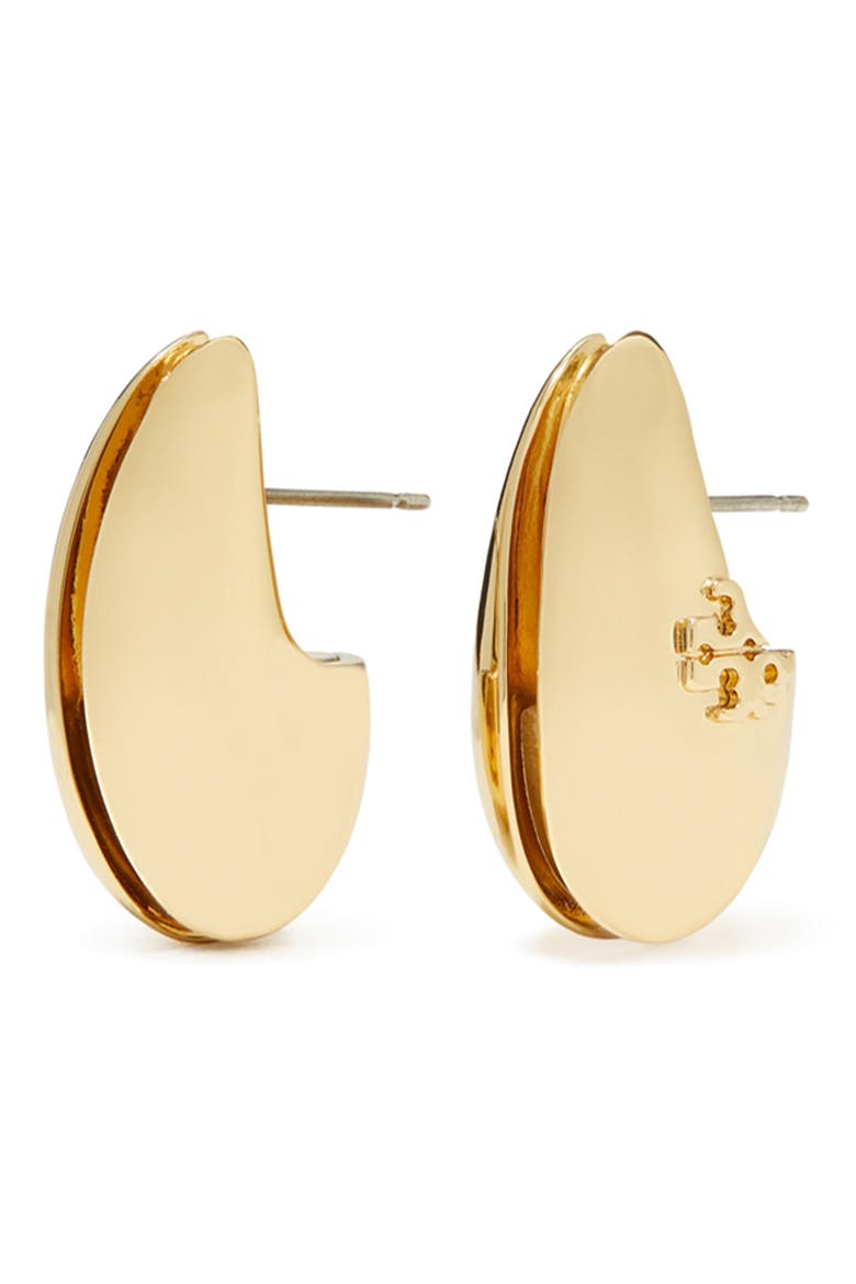 Small Wave Earrings, Alternate, color, LIGHT BRASS