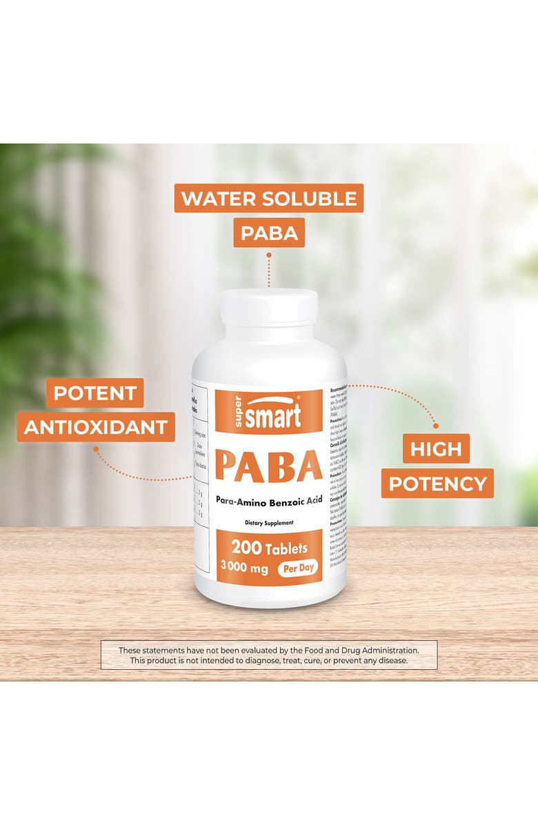 SuperSmart PABA Supplement 3000mg, Alternate, color, 