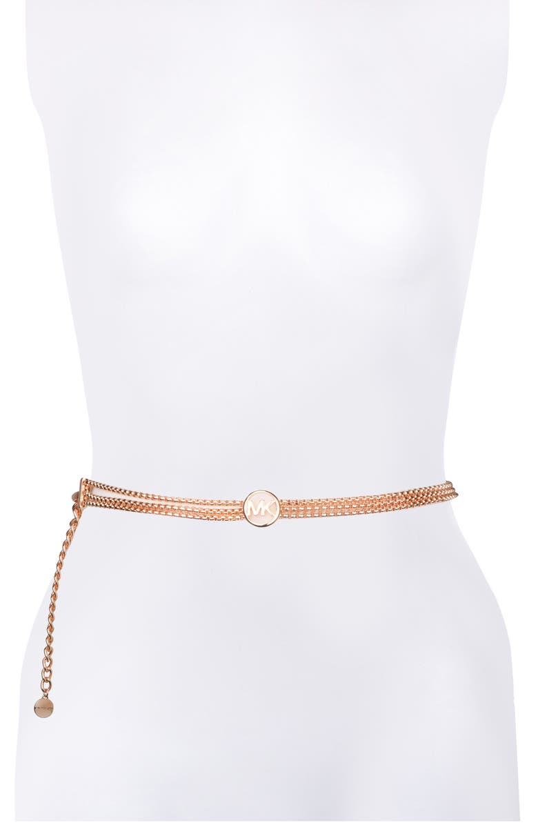 Michael Kors Triple Chain Belt, Main, color,