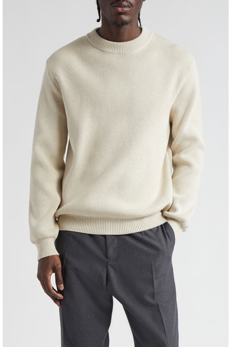 Journey Regular Fit Cotton Blend Rib Sweater, Main, color, PANAMA