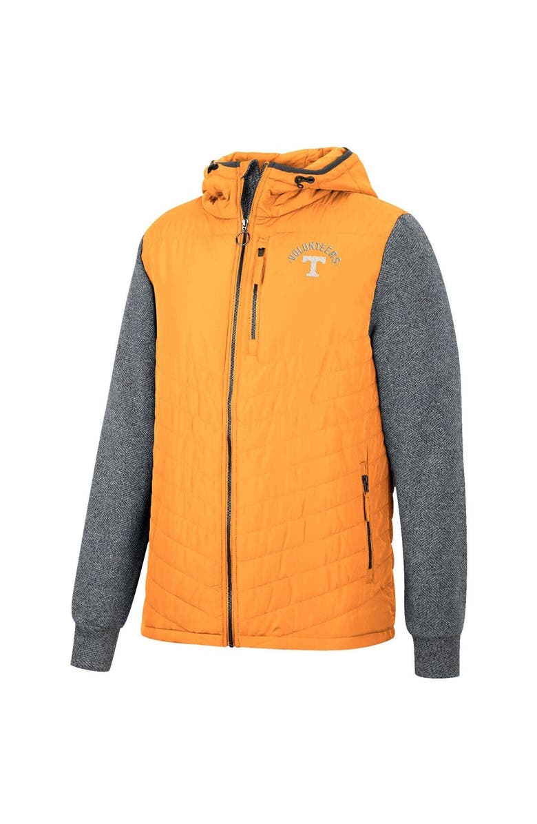 COLOSSEUM Men's Colosseum Tennessee Orange/Charcoal Tennessee Volunteers Course Herringbone Full-Zip Hoodie, Alternate, color, 