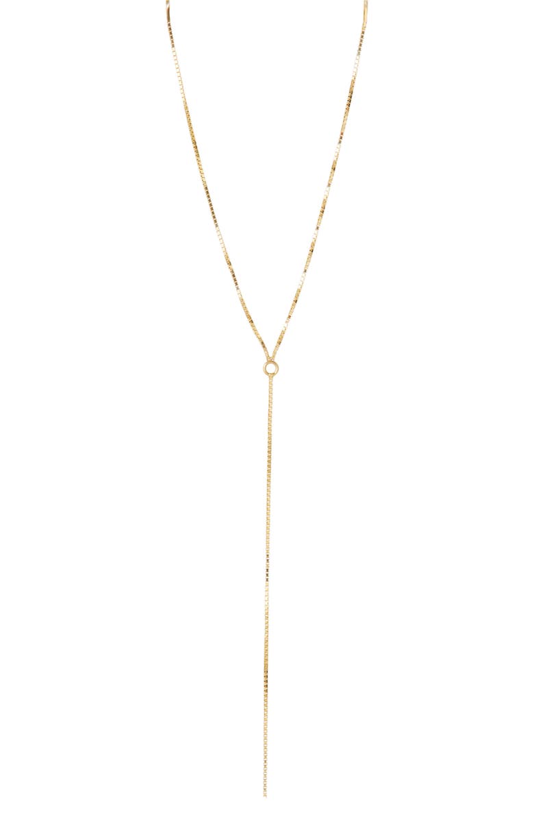 Argento Vivo Sterling Silver Box Chain Y-Necklace, Main, color,