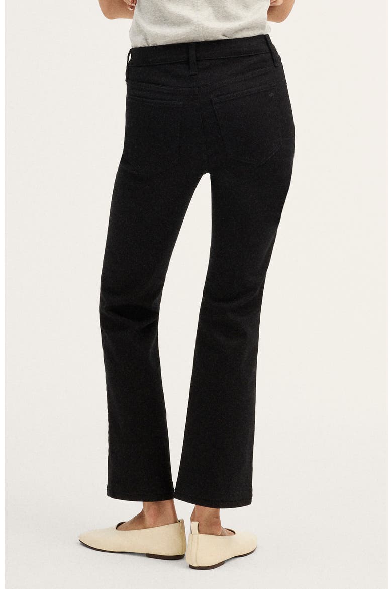 The Flare Crop Super Stretch Jeans, Alternate, color, BLACK RINSE WASH