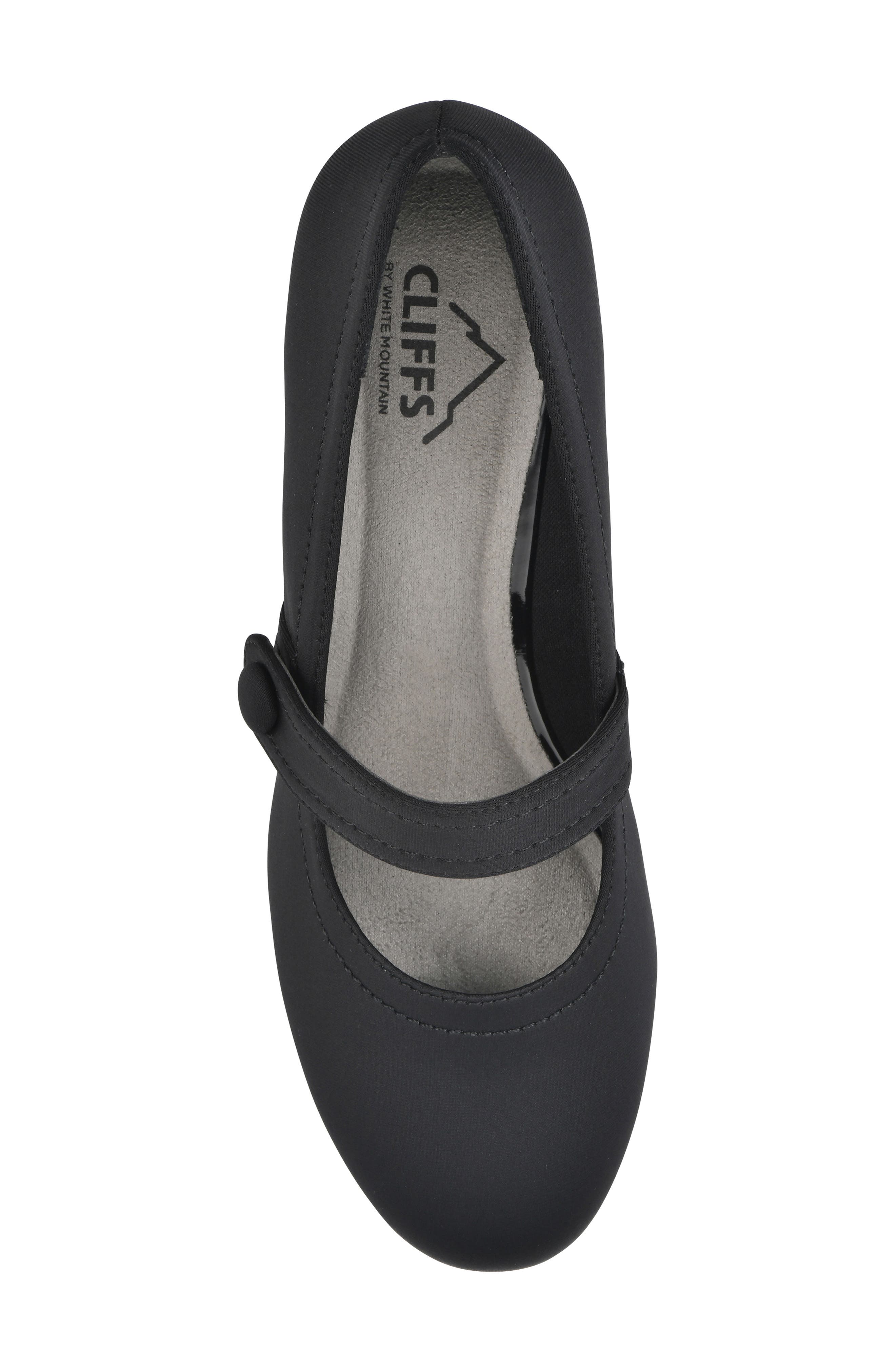 CLIFFS BY WHITE MOUNTAIN Brightly Mary Jane Wedge Pump, Alternate, color, Black/ Nylon