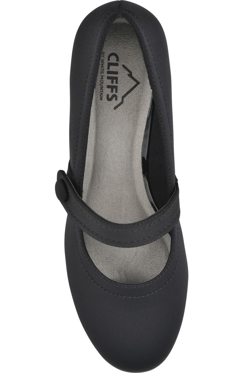 CLIFFS BY WHITE MOUNTAIN Brightly Mary Jane Wedge Pump, Alternate, color, Black/ Nylon