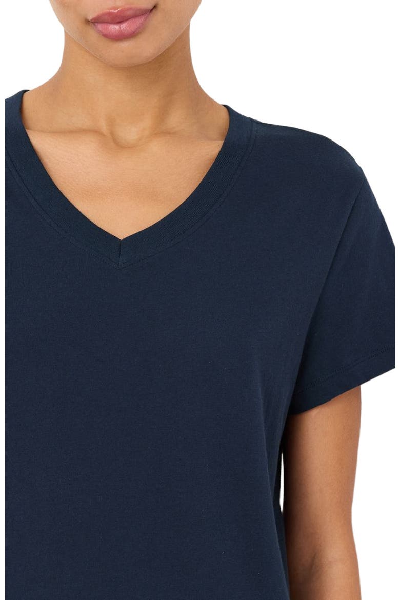 Organic Cotton Softspun Essential V-Neck Tee, Alternate, color, Navy