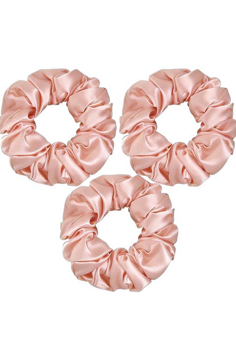 Pure Silk 3-Pack Large Scrunchies
