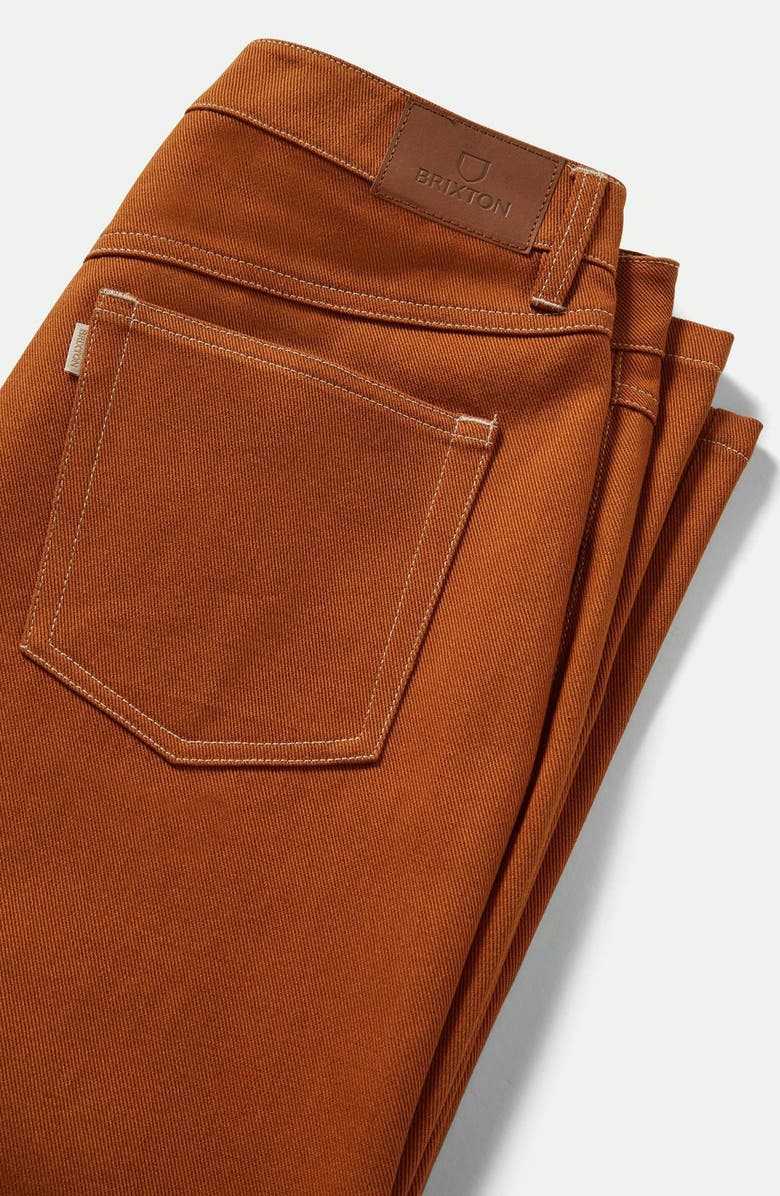 Brixton Margo Textured Cotton Crop Straight Leg Pants, Alternate, color, Rustic Caramel