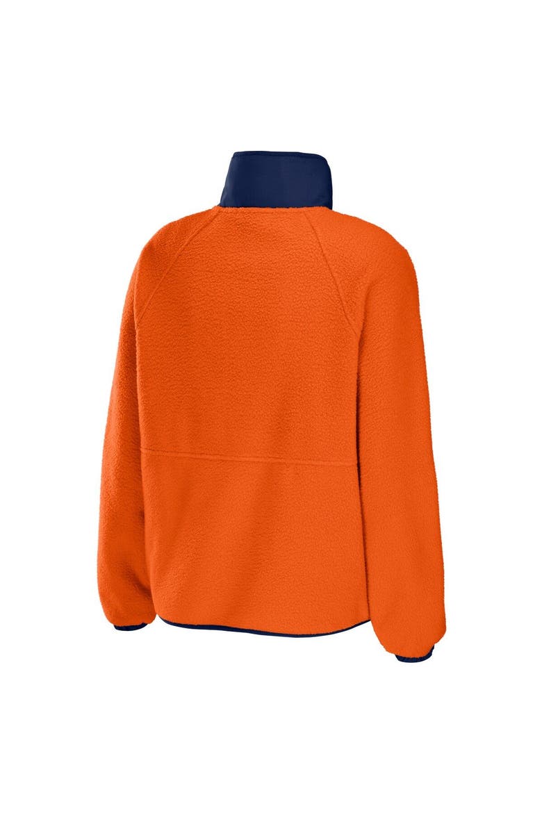 Women's WEAR by Erin Andrews Orange Denver Broncos Polar Fleece Raglan Full-Snap Jacket, Alternate, color, Orange