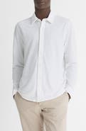 Vince Cotton Piqué Knit Button-Up Shirt