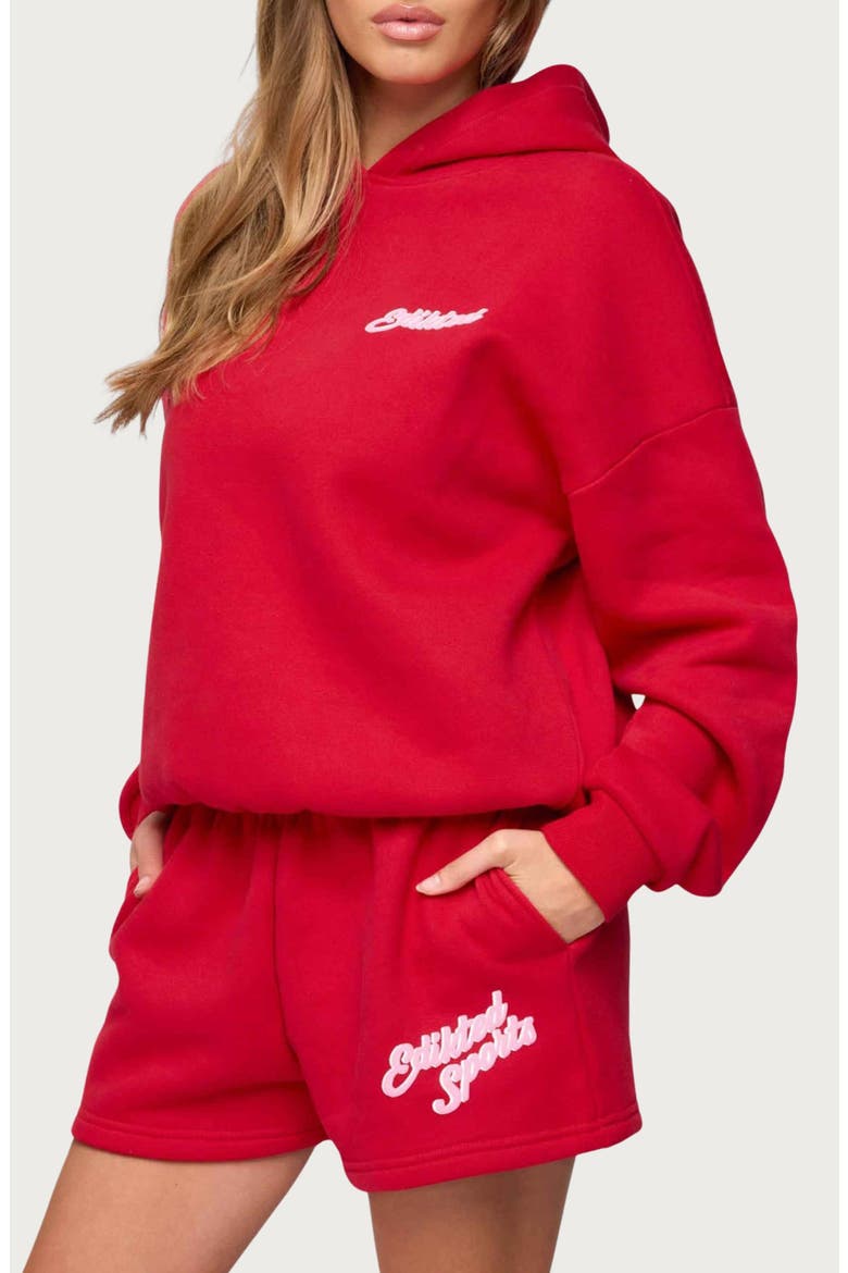So Sporty Hoodie, Alternate, color, RED