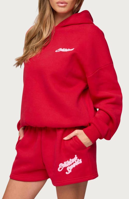 Edikted So Sporty Hoodie In Red
