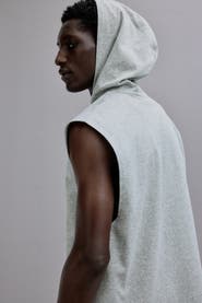 H&M Regular Fit Sleeveless Sports Hoodie With Drymove