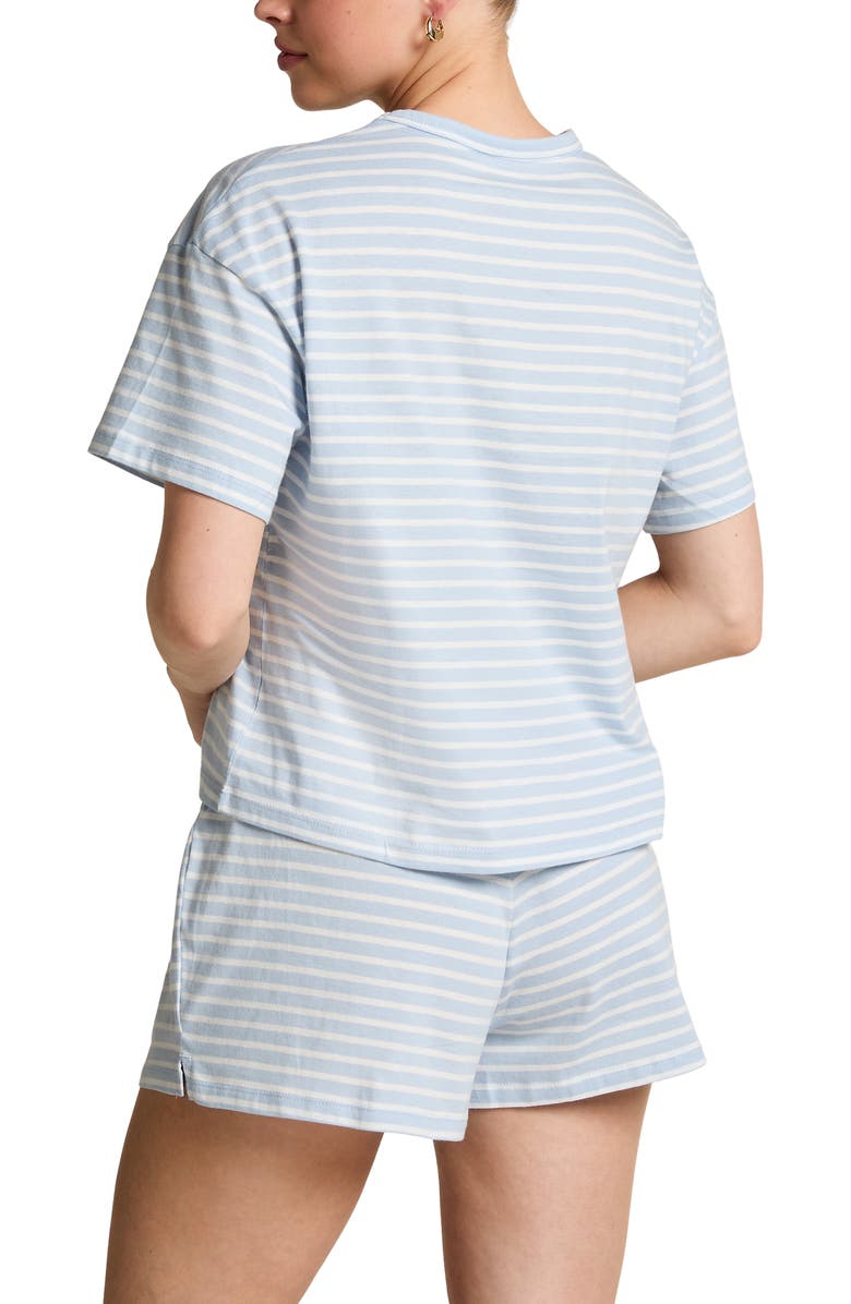 Hunkemöller T-Shirt and Short Pyjama Set, Alternate, color, Kentucky Blue