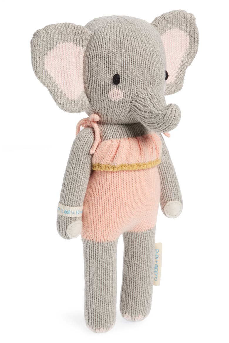 cuddle + kind Mini Eloise the Elephant Stuffed Animal, Alternate, color, PINK
