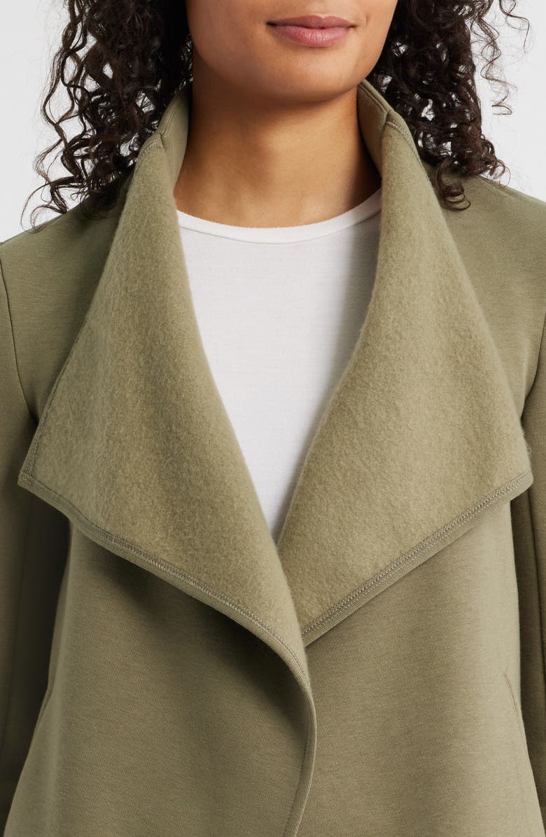 NIC+ZOE Lounge Around Moto Jacket, Alternate, color, Olivewood