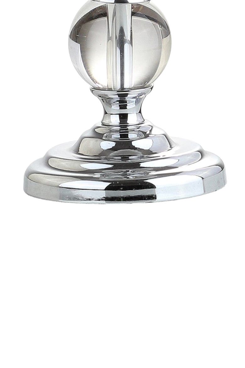 Elizabeth 33" Crystal/Metal LED Table Lamp, Clear/Chrome, Alternate, color, Clear/Chrome