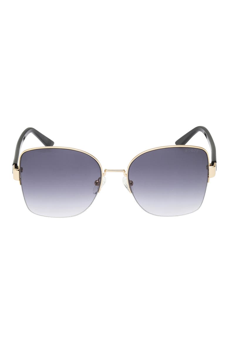 59mm Gradient Butterfly Sunglasses, Main, color, GOLD / GRADIENT SMOKE