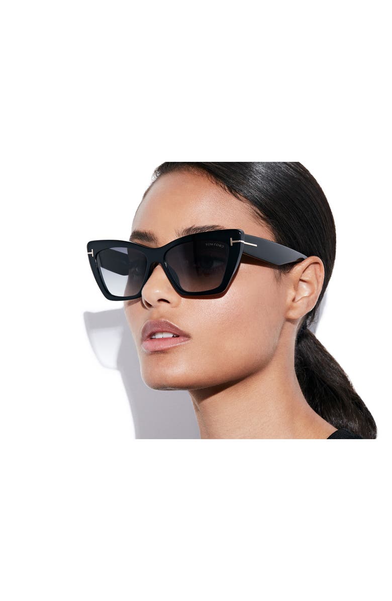 Wyatt 56mm Gradient Cat Eye Sunglasses