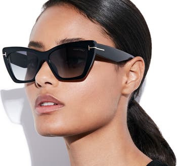 Wyatt 56mm Gradient Cat Eye Sunglasses