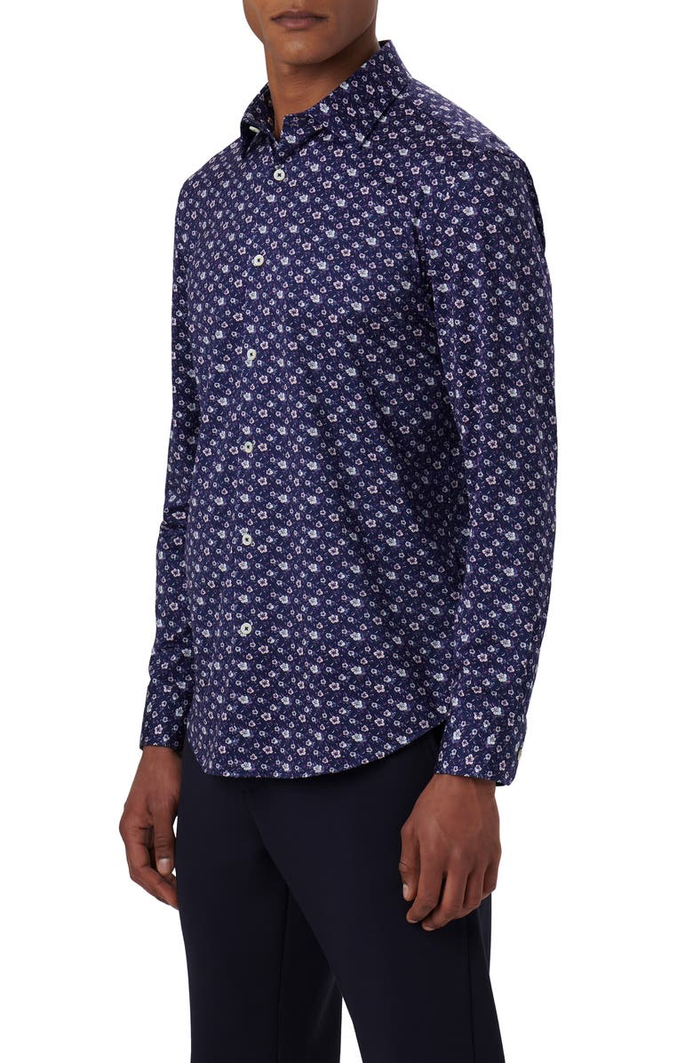 Bugatchi James OoohCotton<sup>®</sup> Floral Button-Up Shirt, Alternate, color, 