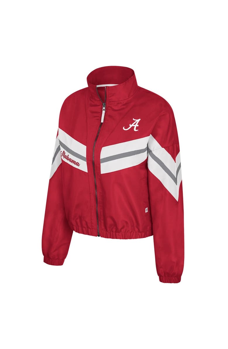 COLOSSEUM Women's Colosseum Crimson Alabama Crimson Tide Thin Ice Full-Zip Windbreaker, Alternate, color, Crimson