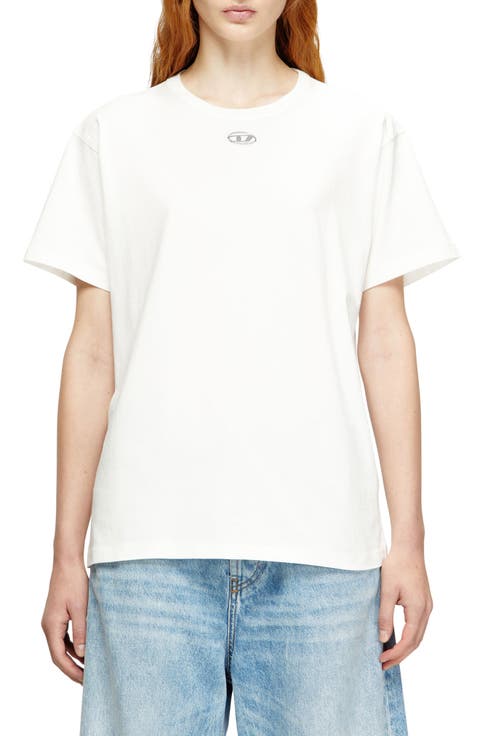 T-Normy-OD-S1 Metallic Oval D Cutout T-Shirt