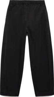 MANGO Pull-On Stretch Cotton Pants