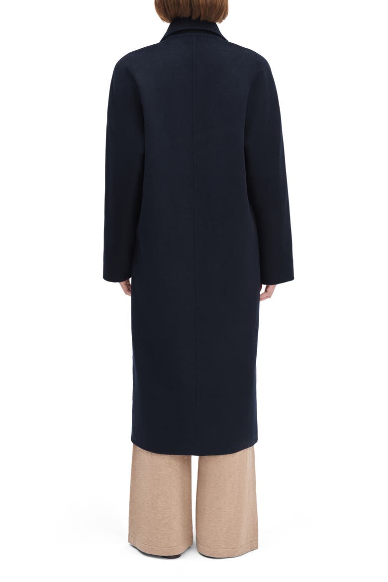 The Luca Wool Blend Double Breasted Coat, Alternate, color, NAVY