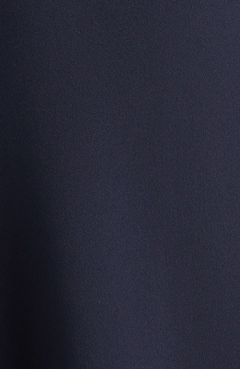 Victoria Beckham Blouson Detail Stretch Crepe Midi Dress, Alternate, color, Navy