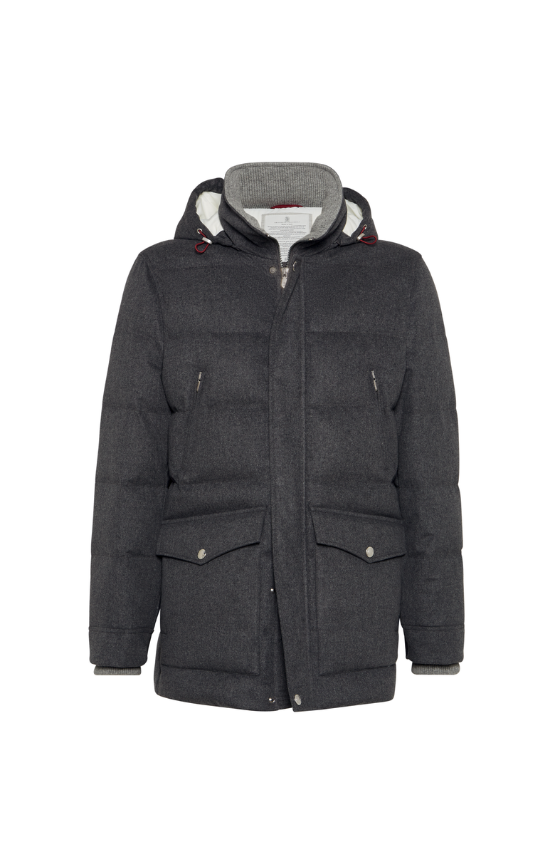 Brunello Cucinelli Wool down jacket, Main, color, Grey