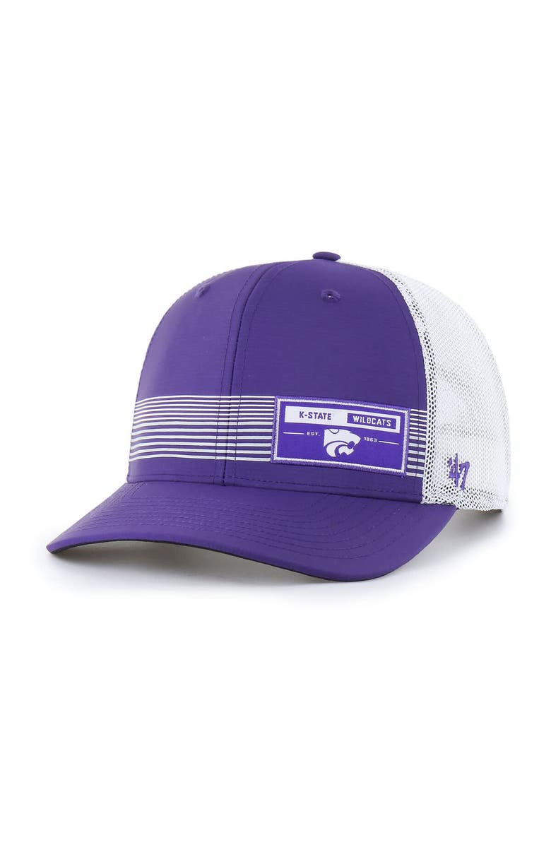 '47 Men's '47  Purple Kansas State Wildcats Rangefinder brrr Trucker Adjustable Hat, Main, color, Purple