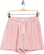 MAX STUDIO Stripe Drawstring Waist Shorts