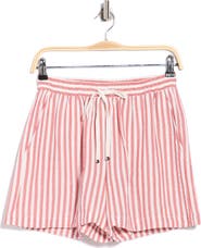 MAX STUDIO Stripe Drawstring Waist Shorts