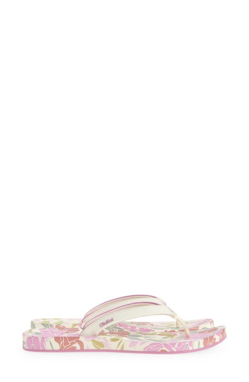 Olukai Uiki Water Resistant Flip Flop In White