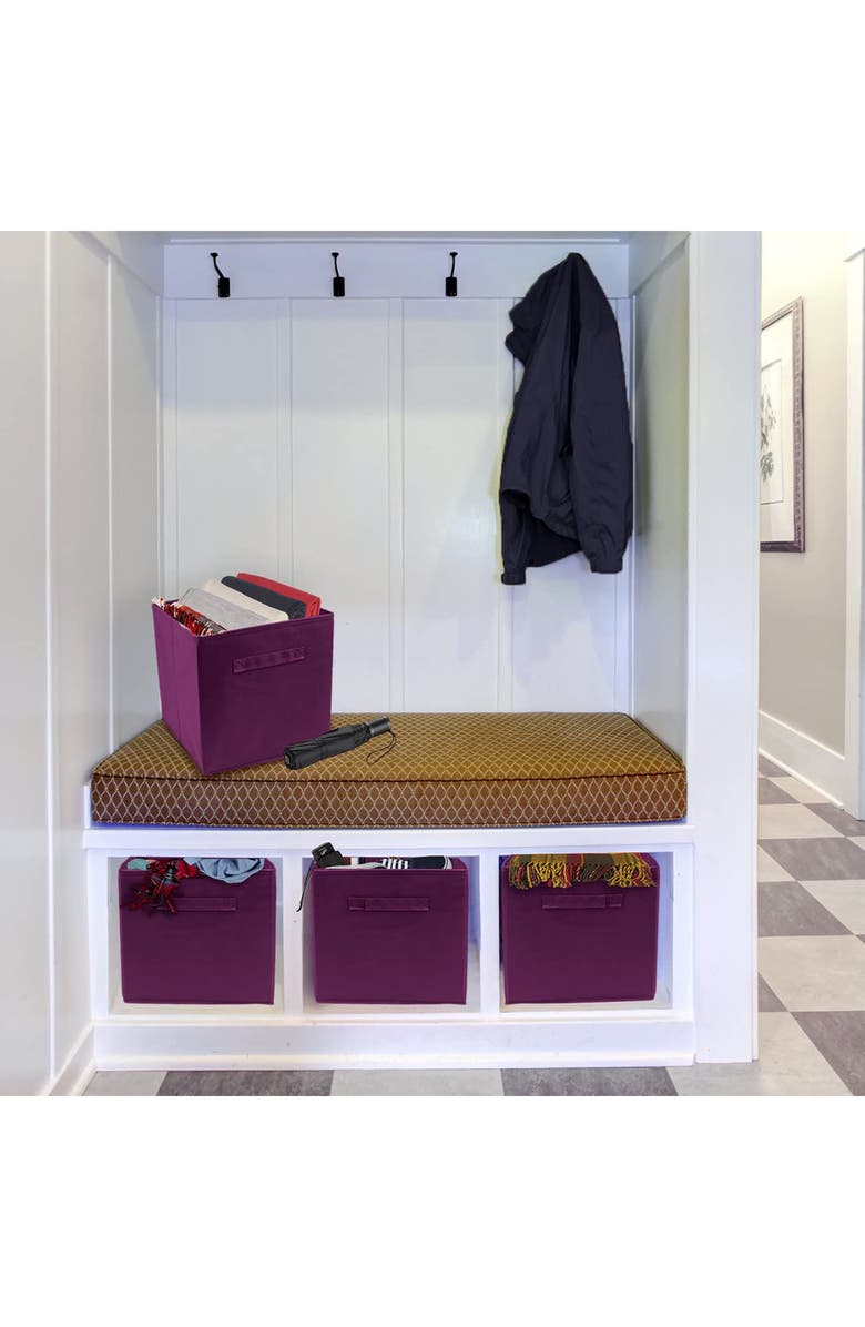 SORBUS Purple Foldable Storage Cube Basket Bin - Pack of 6, Alternate, color, Purple