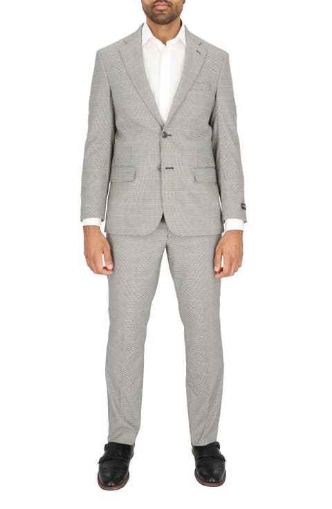 Modern Fit Houndstooth Suit